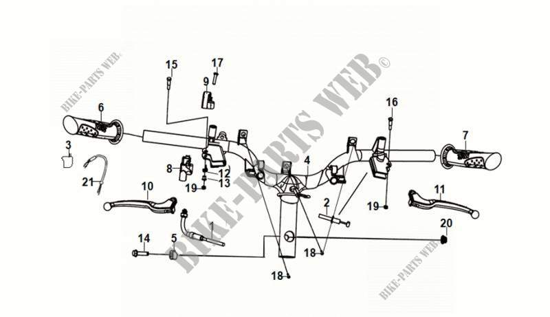 CABLE   SWITCH   HANDLE LEVER per SYM ORBIT III 50 (XE05W2-NL) (E5) (M1) 2021