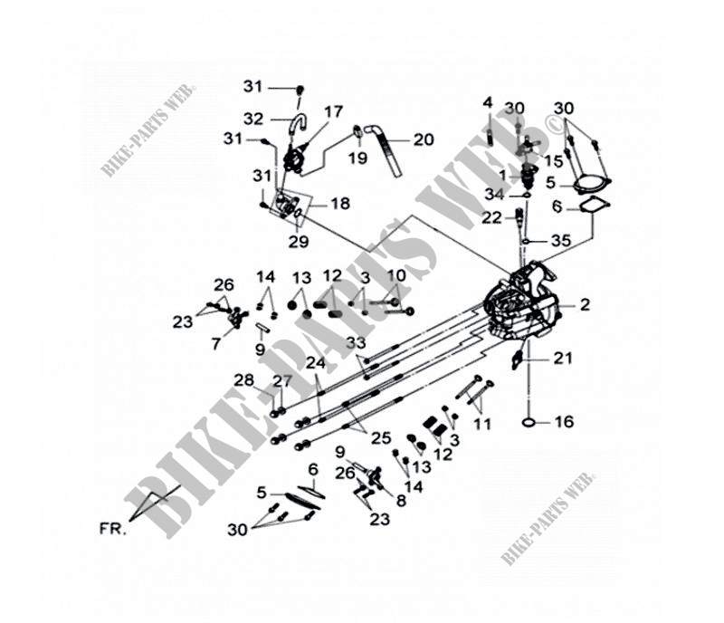 CYLINDER HEAD ASSY per SYM GTS 125 EFI (LM12W6-F) (L0-L3) 2012