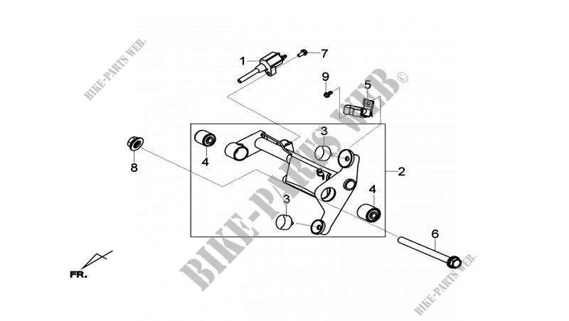 COLLEGAMENTO GANCIO MOTORE per SYM HD 2 125 (LC12W1-EU) (L4) 2014