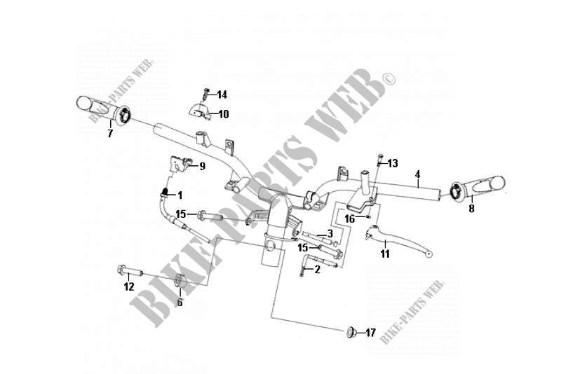 CABLE SWITCH HANDLE LEAVER per SYM FIDDLE II 50 (45 KMH)  (AF05W-6) (K9-L0) (NEW ENGINE) 2009