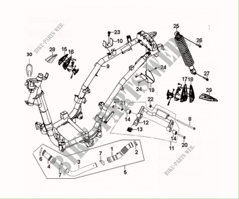 FRAMEBODY ENGINEHANGER per SYM SYMPHONY S (XB12W1-EU) (L4) 2014