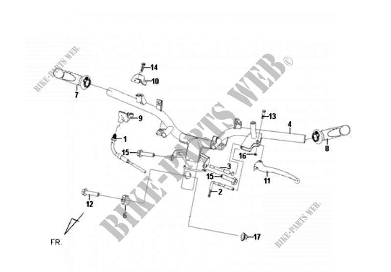 CABLE SWITCH HANDLE LEAVER per SYM FIDDLE II 50 (45 KMH) (AF05W-6) (NEW ENGINE) (K9-L2) 2009