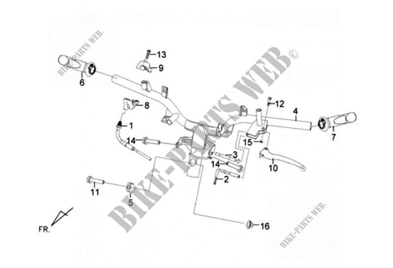 CABLE SWITCH HANDLE LEAVER per SYM FIDDLE II 50 (45 KMH) (AF05W-F) (NEW ENGINE) (K9-L2) 2009
