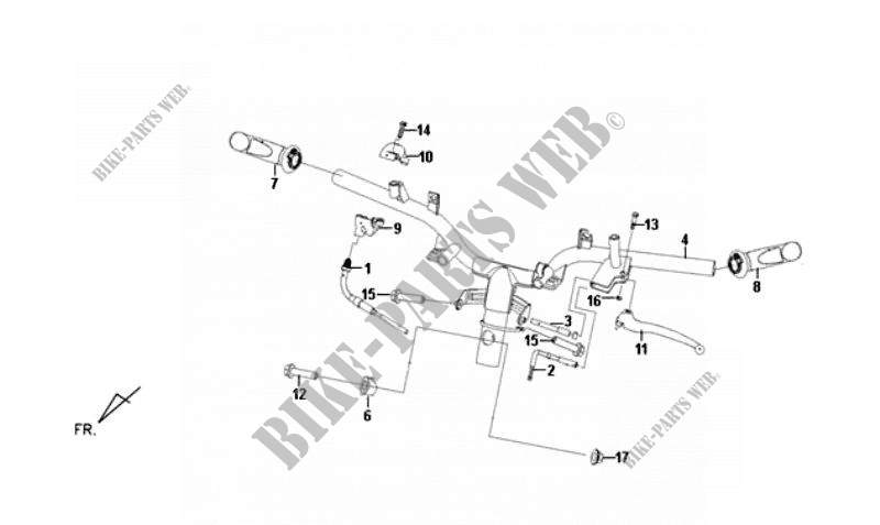 CABLE SWITCH HANDLE LEAVER per SYM FIDDLE II 50 (45 KMH) (AF05W-T) (NEW ENGINE) (K9-L2) 2009