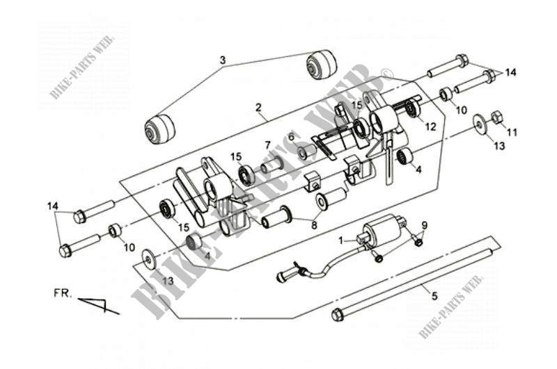 COLLEGAMENTO GANCIO MOTORE per SYM MAXSYM 400 EFI (LX40A2-F) (L2) 2012